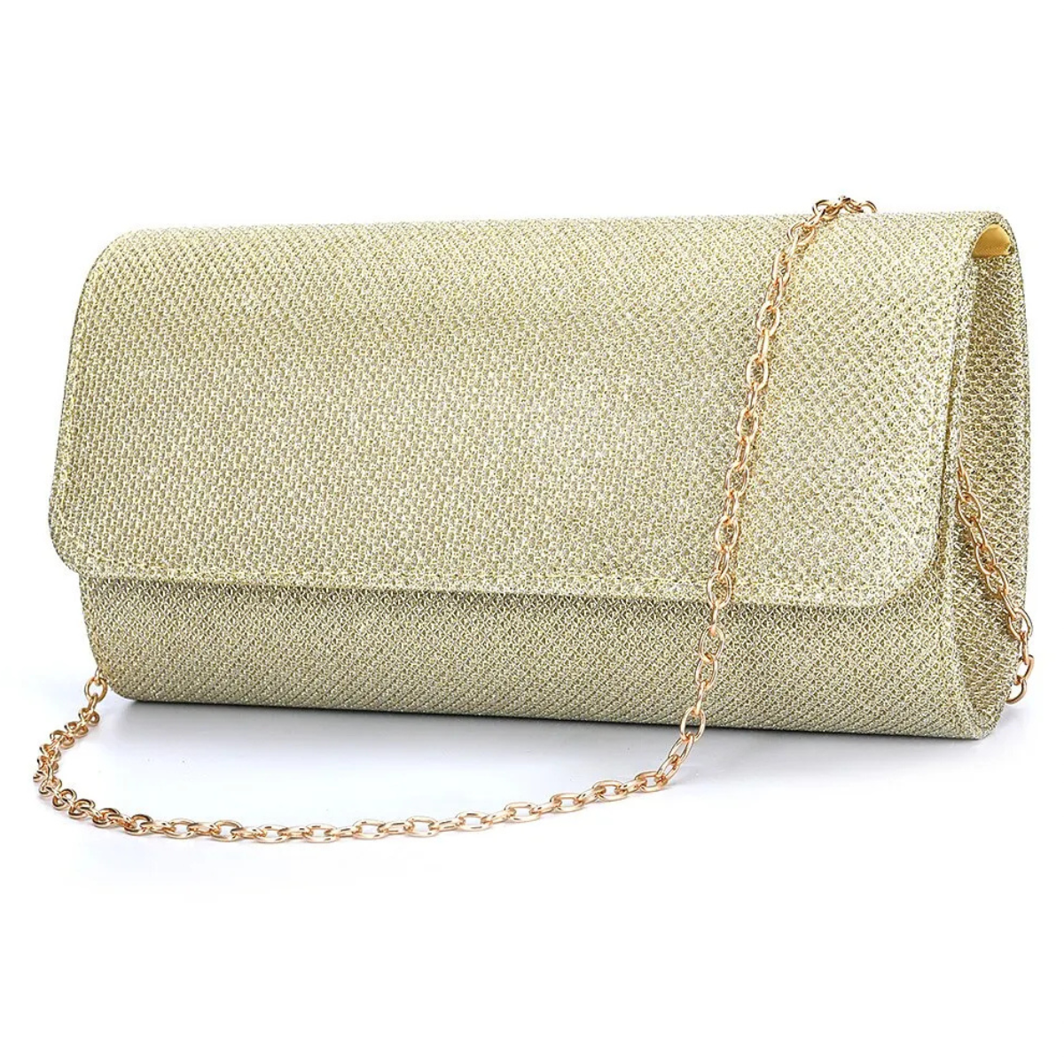 Pochette de Soirée Femme | Paillettes & Chaîne Dorée