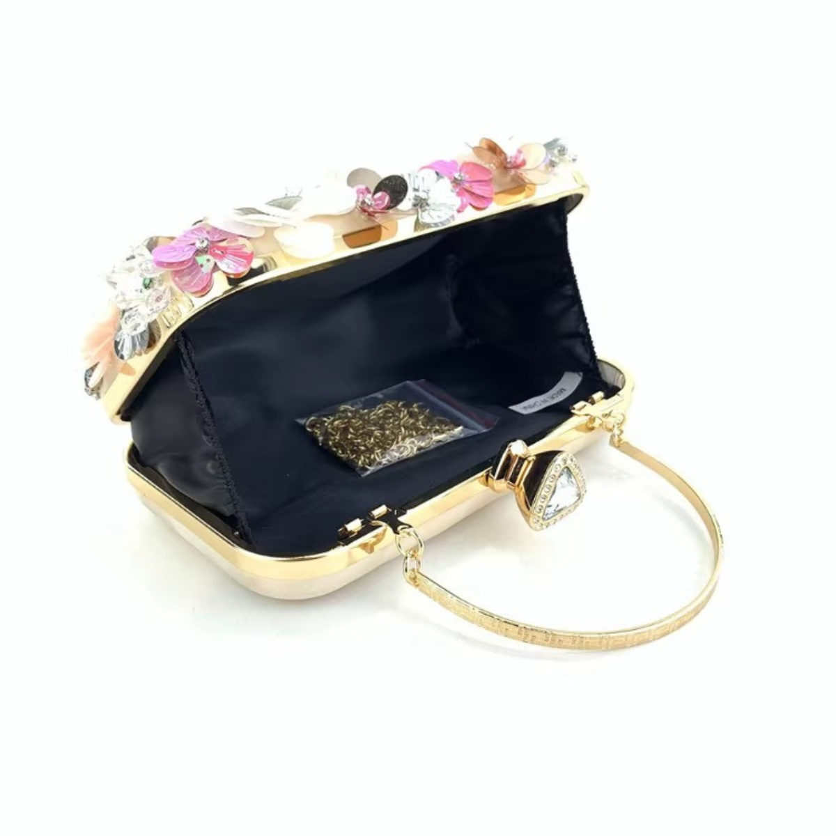 Pochette de soirée à Fleurs Sculptées | Elégance & Style