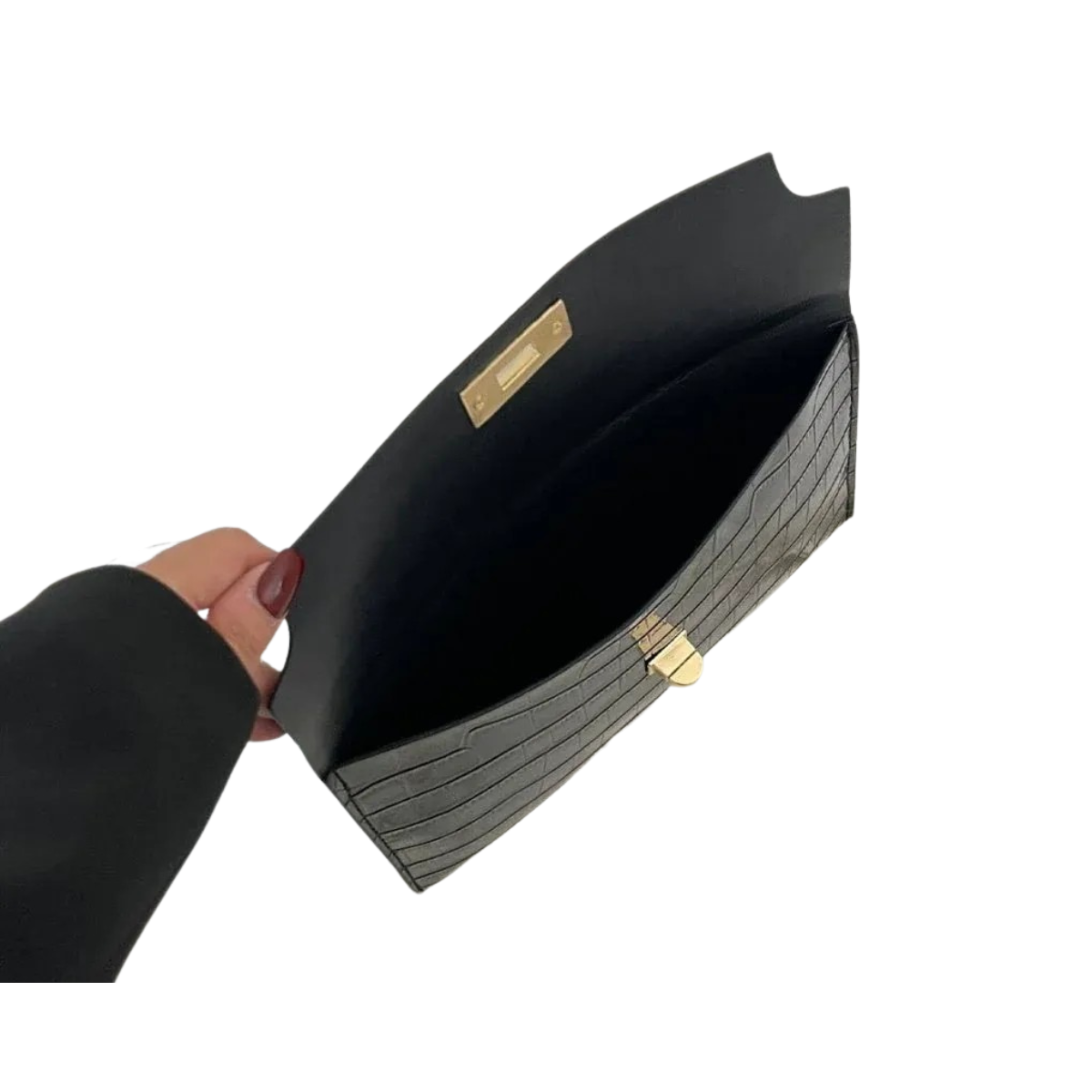 Pochette Effet Croco – Élégance Vegan & Design premium