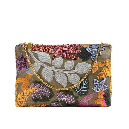 Pochette été bohème | Fleurs brodées & Style nature