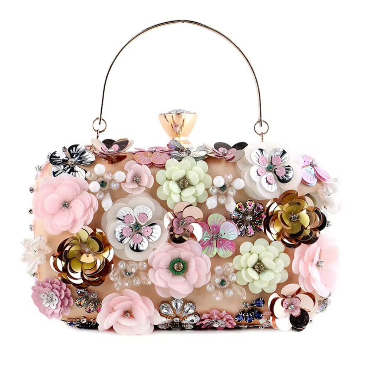 Pochette de soirée à Fleurs Sculptées | Elégance & Style