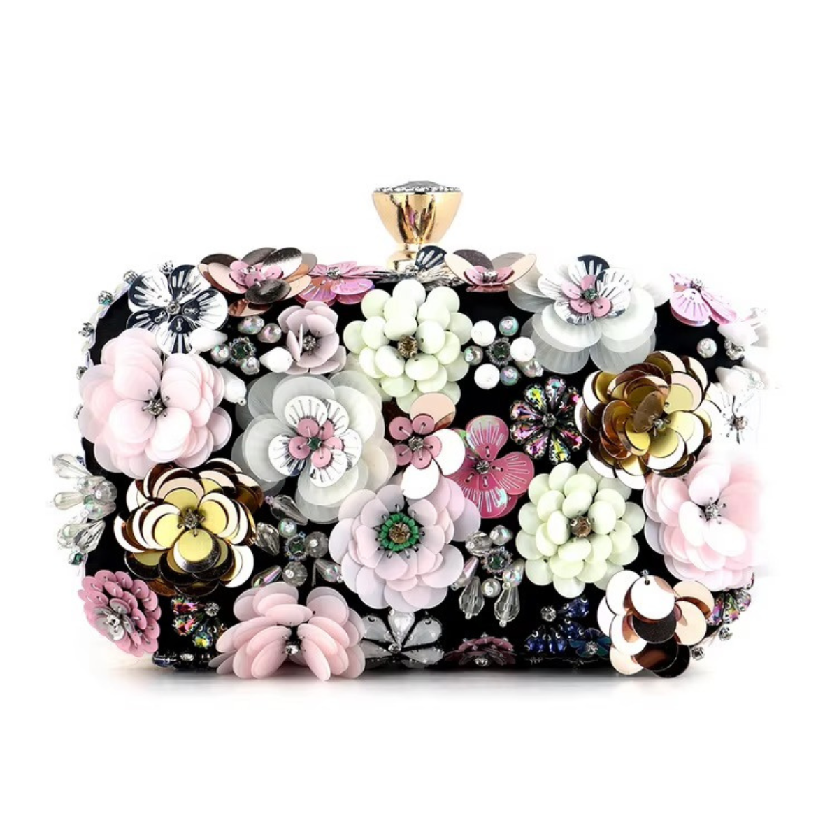 Pochette de soirée à Fleurs Sculptées | Elégance & Style