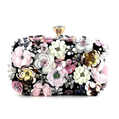 Pochette de soirée à Fleurs Sculptées | Elégance & Style