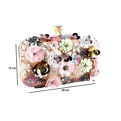 Pochette de soirée à Fleurs Sculptées | Elégance & Style
