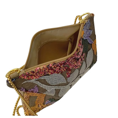 Pochette été bohème | Fleurs brodées & Style nature