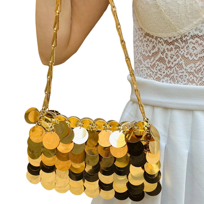 Pochette dorée | Élégance brillante pour soirée & mariage
