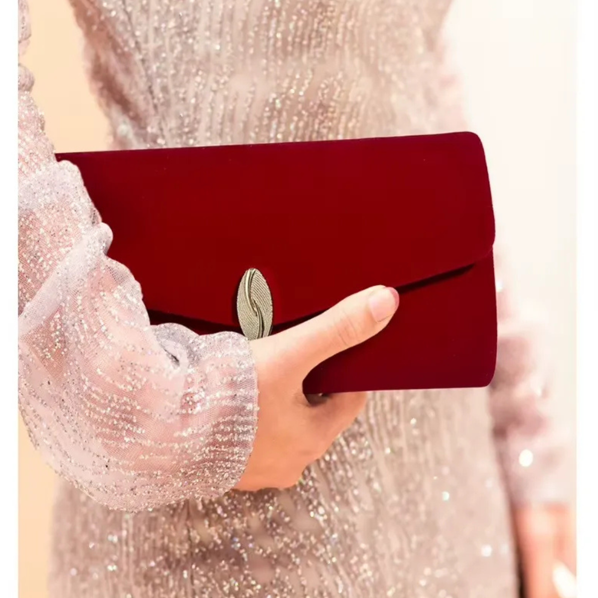 Pochette Soirée Velours | Glamour & Elégance