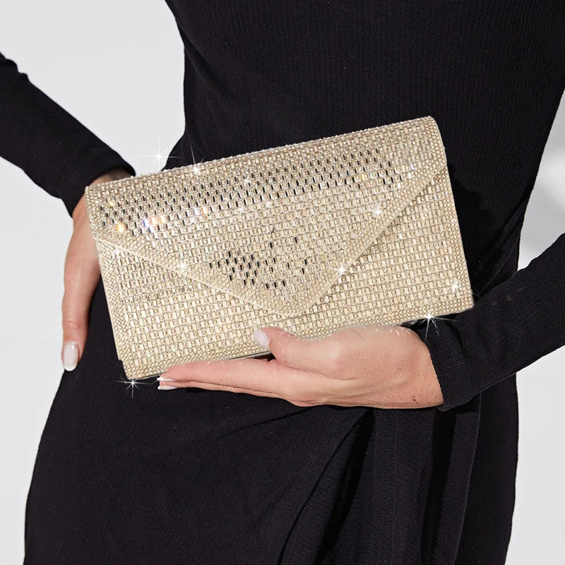 Pochette Mariage Femme | Sac Soirée Élégante Dorée