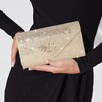 Pochette Mariage Femme | Sac Soirée Élégante Dorée