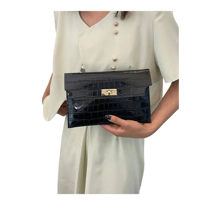 Pochette Effet Croco – Élégance Vegan & Design premium