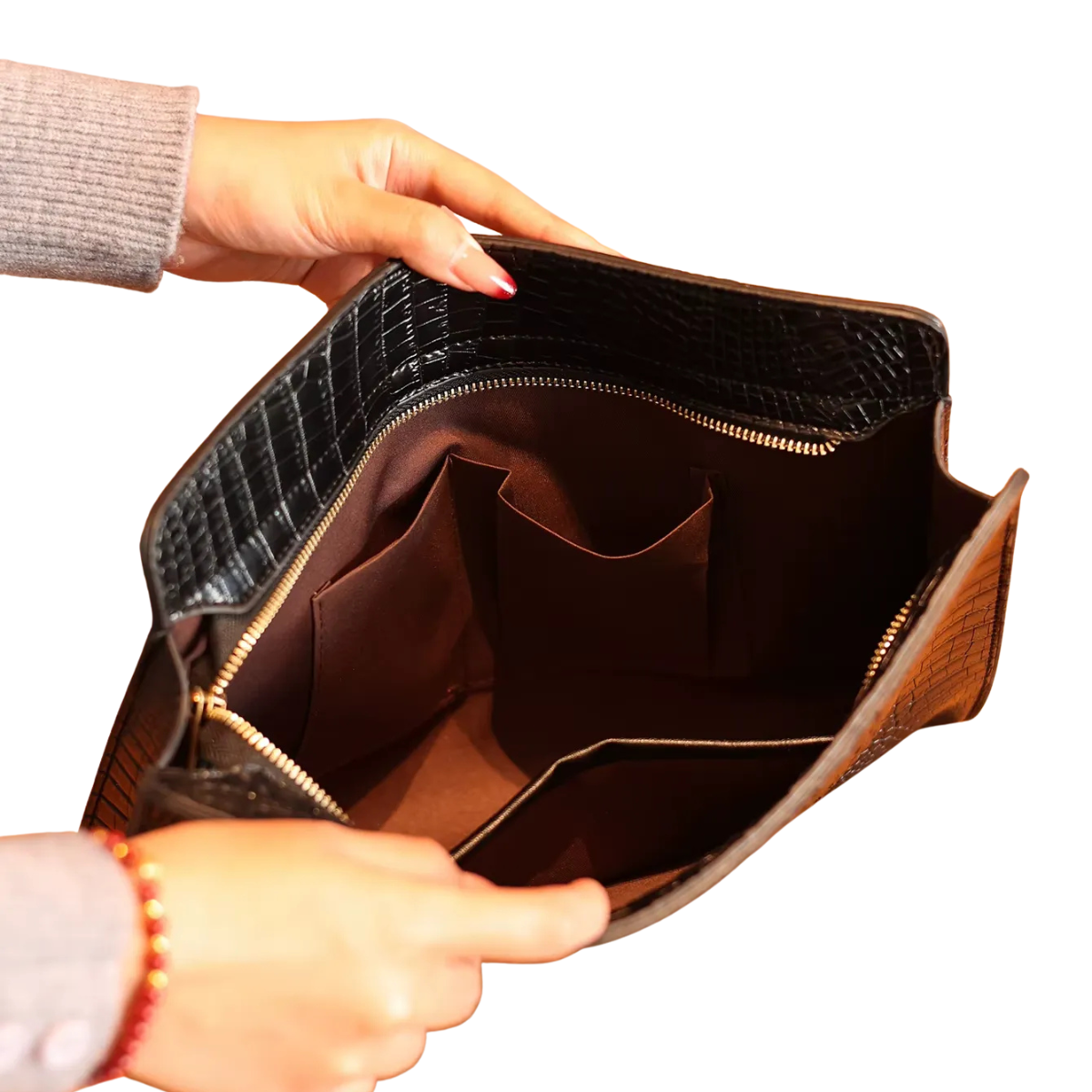 Pochette Effet Croco – Élégance Vegan & Design premium