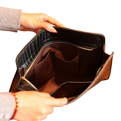 Pochette Effet Croco – Élégance Vegan & Design premium