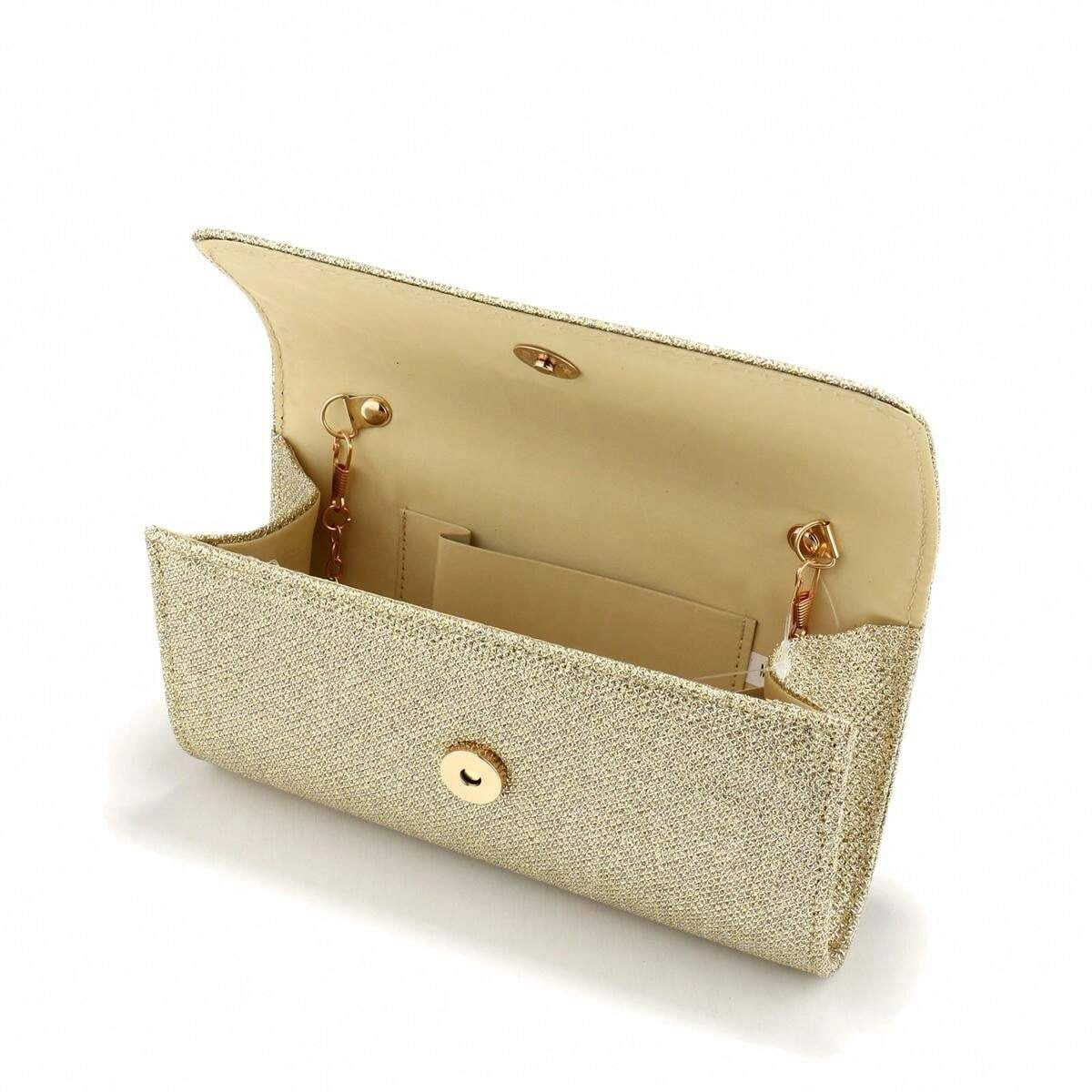 Pochette de Soirée Femme | Paillettes & Chaîne Dorée