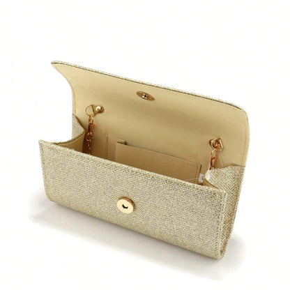 Pochette de Soirée Femme | Paillettes & Chaîne Dorée